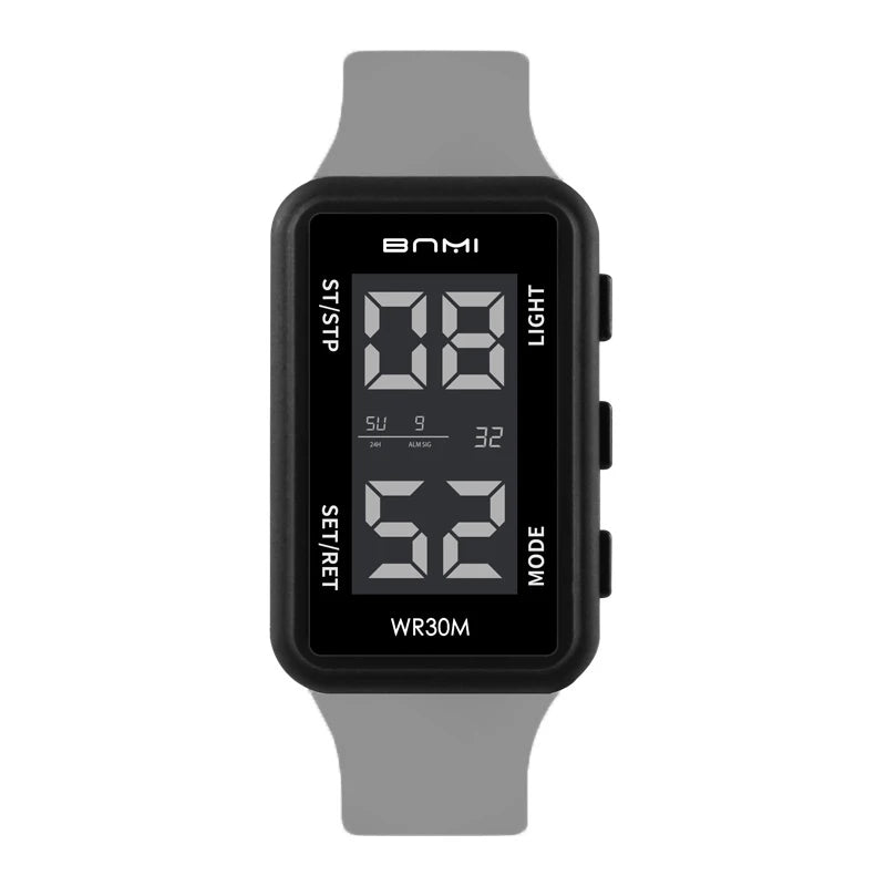 2025 Reloj electrónico deportivo rectangular para hombre, resistente al agua, alarma de luz nocturna, reloj Digital ligero y portátil para hombre