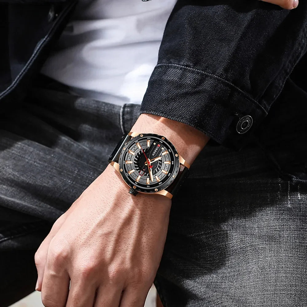 Marca CURREN, reloj de cuarzo para hombre, nueva moda, resistente al agua, informal, de negocios, militar, reloj para hombre, relojes con fecha automática, reloj Masculino