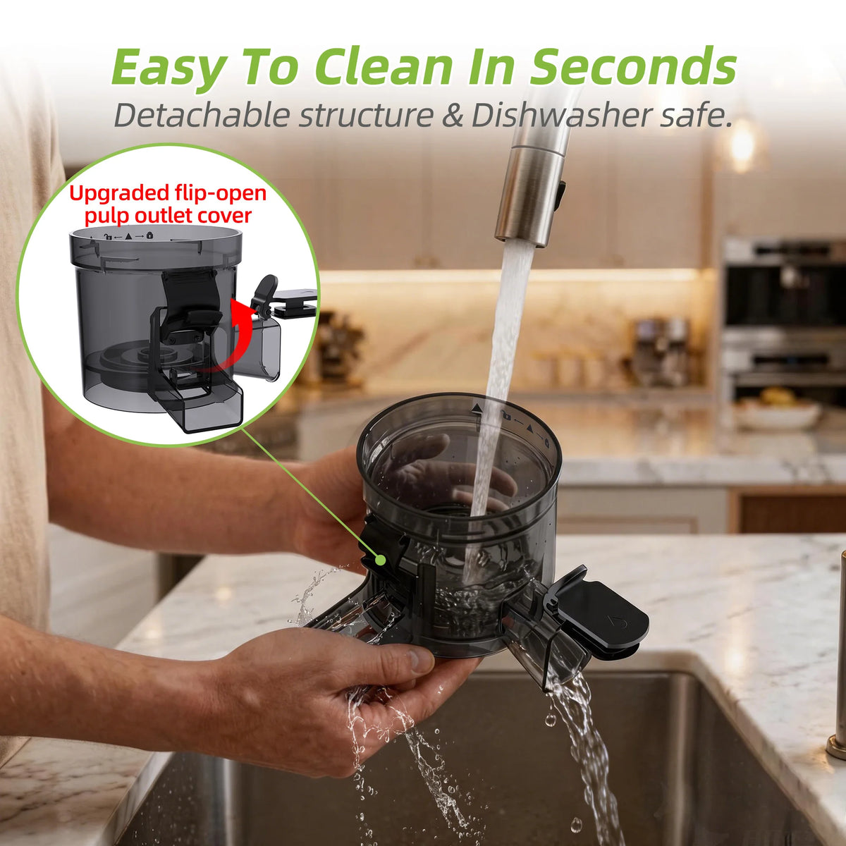 Extractor de Jugos Eléctrico Multifunción 3 en 1 BioloMix – Toma de Alimentación Ancha de 150 mm, Motor de 300 W con Pantalla Digital para Jugos Ricos en Nutrientes