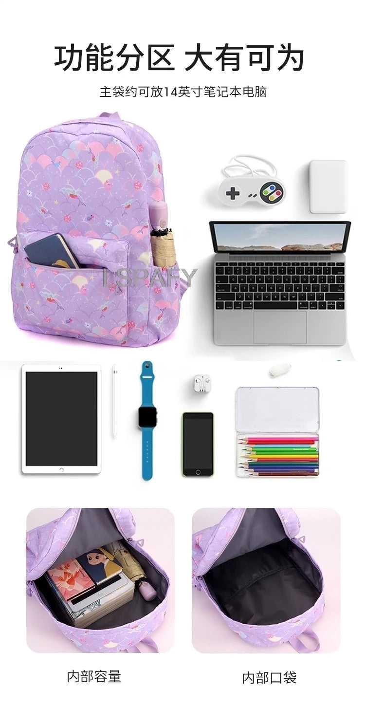 Juego de 3 mochilas My Little Pony para niños, mochila escolar para niñas, mochila escolar para adolescentes, mochila arcoíris para mujeres