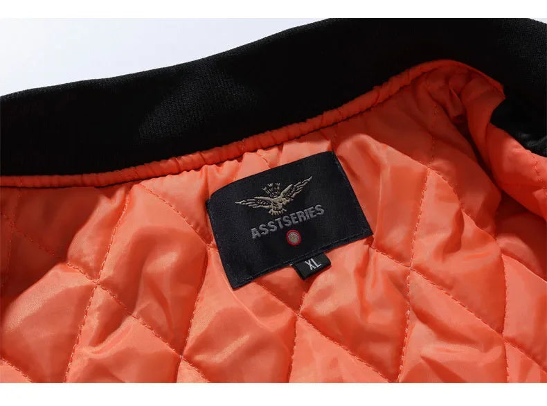 MA-1 chaqueta Bomber de vuelo para hombre, chaquetas informales gruesas y finas con cremallera, abrigo de invierno impermeable para piloto de béisbol, talla grande 8XL