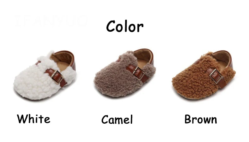 Zapatos para recién nacido, niño y niña, zapatos suaves y cómodos para caminar para niños, zapatos antideslizantes cálidos y gruesos para niños pequeños, zapatos de cuna para bebé