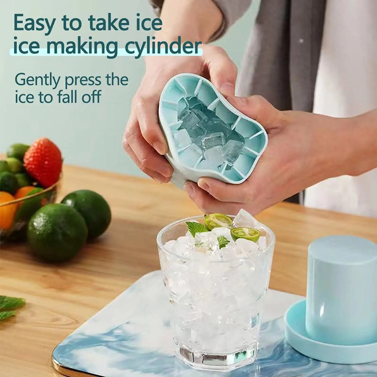 Molde de silicona para cubitos de hielo, cubo de hielo redondo, refrigerador casero DIY de verano, máquina de hielo congelada, molde creativo para cubitos de hielo, herramientas de bar