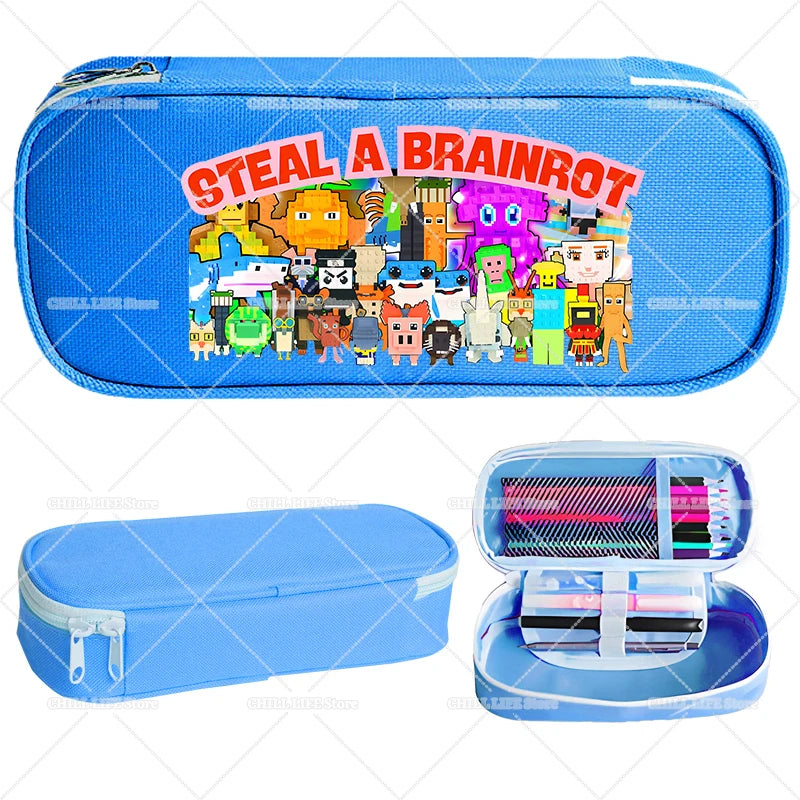Estuches para lápices Ruba A Brainrot, dibujos animados 67 Six Seven, bolsas para bolígrafos de gran capacidad, bolsa para lápices para niños y niñas, suministros de papelería escolar, regalo