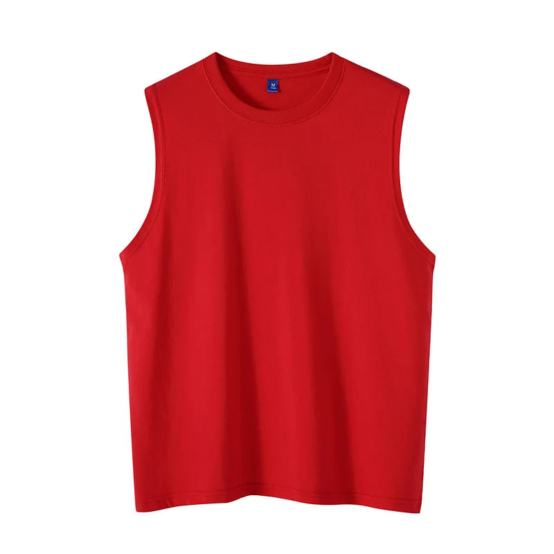 MRMT 2026 Camiseta sin Mangas de Color Sólido para Hombre, Camiseta Casual de Algodón Puro con Cuello Redondo, Chaleco sin Mangas para Hombre