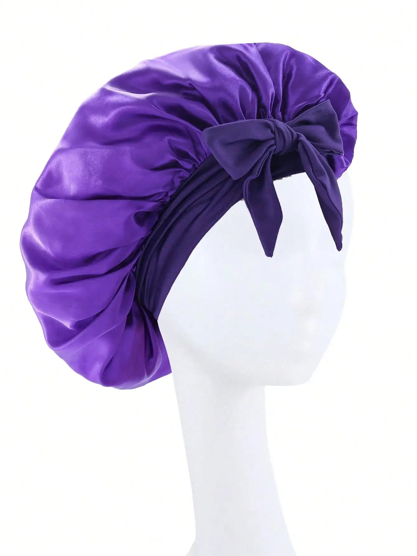 Gorro de satén Gorro de seda Bonne ajustable para dormir Gorro para el pelo con banda para atar Gorros para mujeres y hombres