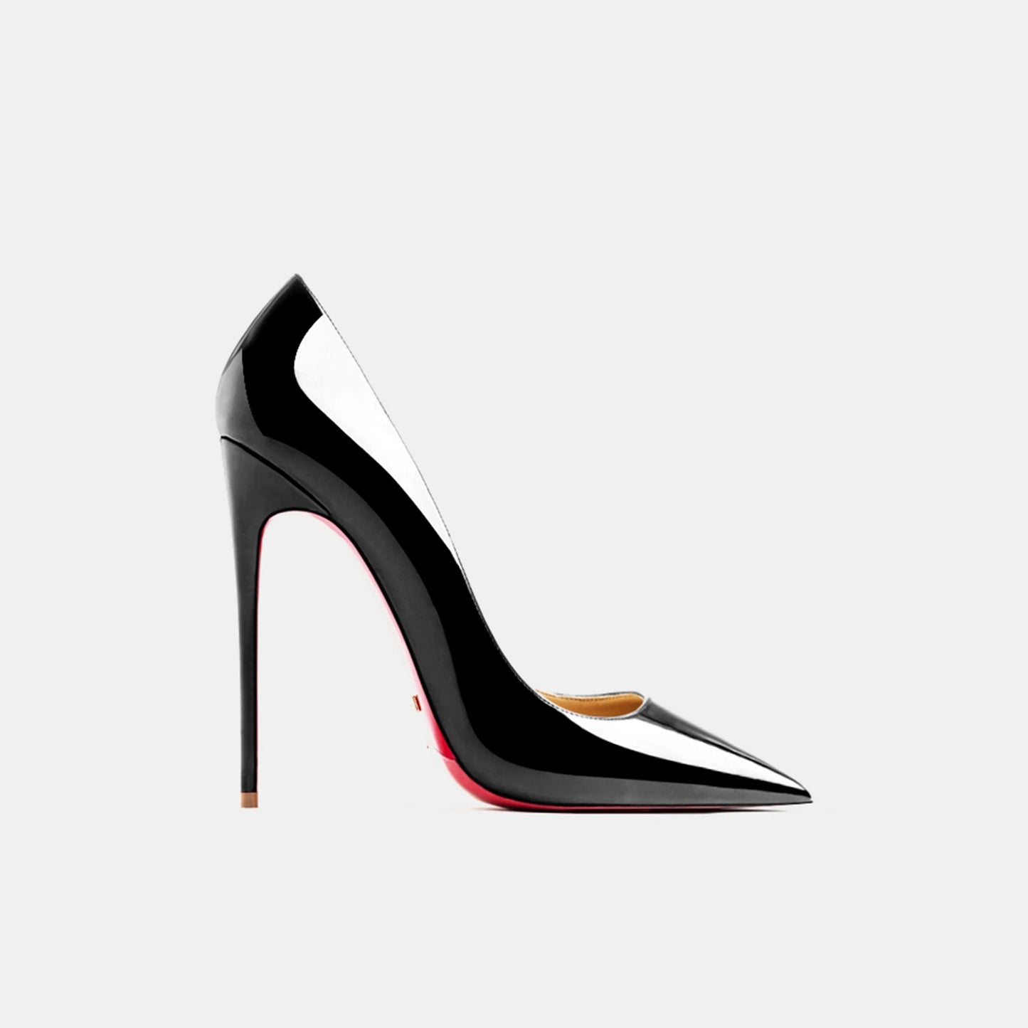 Zapatos de mujer 2025, marca de lujo, zapatos de tacón con suela roja, fondo rojo, puntiagudos, tacones altos de diseñador, zapatos elegantes de fiesta a la moda para mujer, 12cm