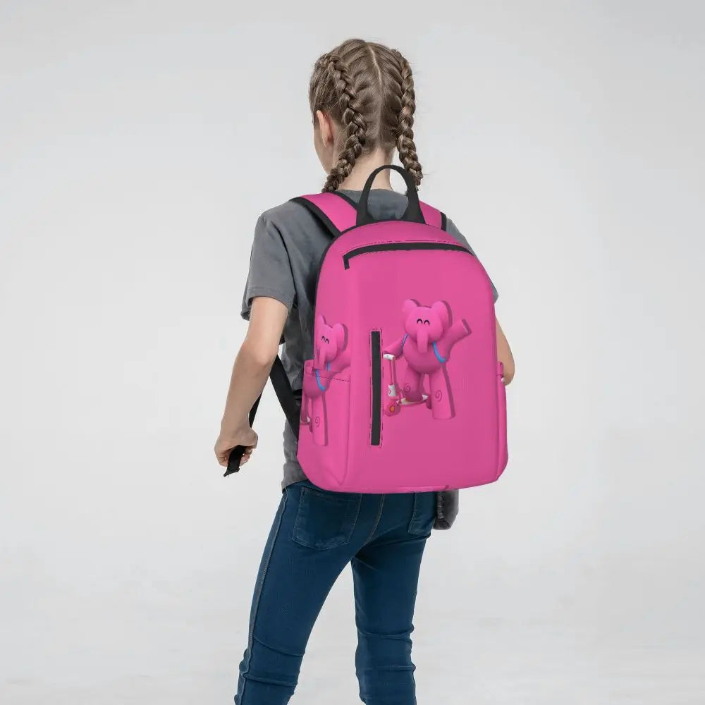 Mochila azul de dibujos animados de Pocoyo para niños, mochila de gran capacidad para niños, mochila escolar, bolsos de hombro para hombres y mujeres