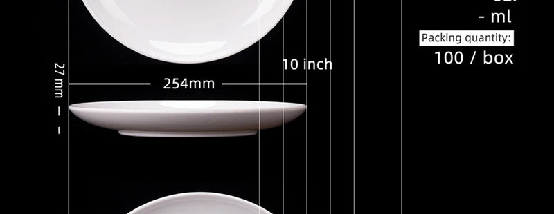 Platos redondos de melamina para Hotel, juegos de cena de 8-14 pulgadas, platos blancos de porcelana de imitación, bandeja para servir, vajilla hermosa, comida occidental