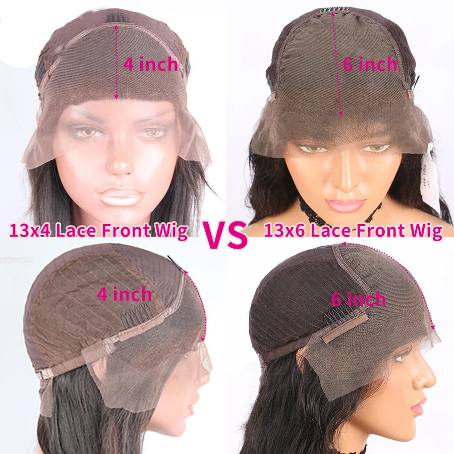 Pelucas de cabello humano con encaje Frontal HD 13x6, prearrancadas para mujeres, cabello humano Remy liso sedoso brasileño, pelucas frontales de encaje 13x4