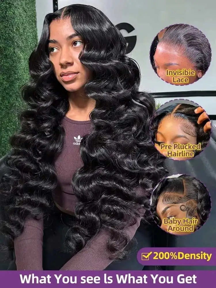 40 42 pulgadas HD suelta onda profunda 13x6 pelucas de cabello humano con encaje Frontal brasileño rizado agua ondulado 13x4 pelucas frontales de encaje para mujeres 250%