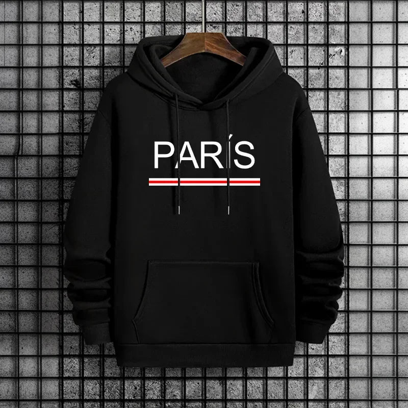 Conjunto Deportivo Esencial para Hombre 2026, Sudadera con Capucha y Pantalones Deportivos Premium para Uso Diario, Moda Deportiva Otoño Invierno Estilo París