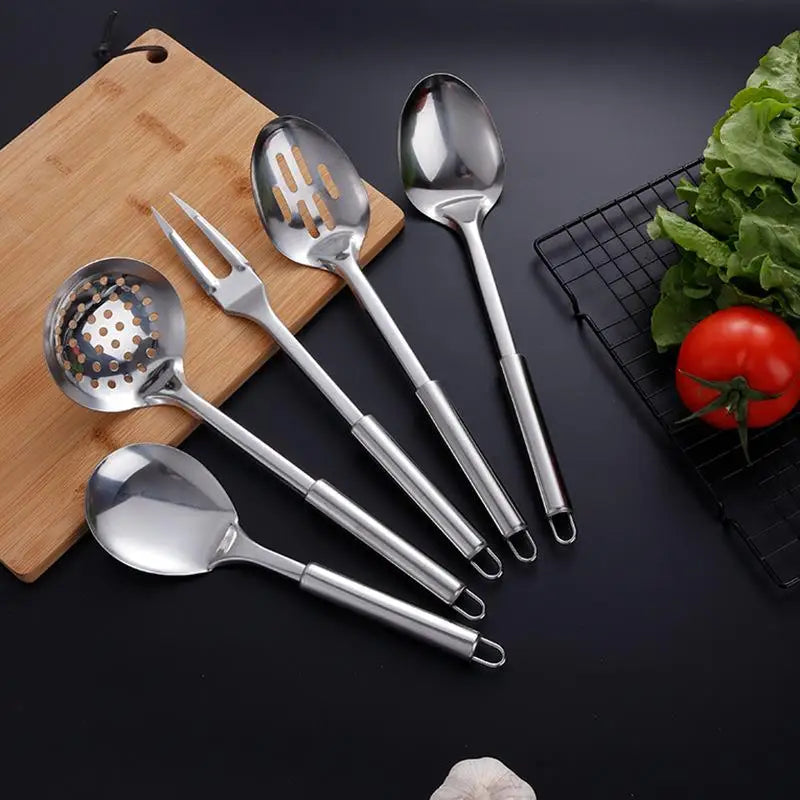Utensilios de cocina, utensilios de cocina, pala de acero inoxidable, cuchara para sopa, utensilios giratorios, vajilla, herramienta de cocina, utensilios de cocina