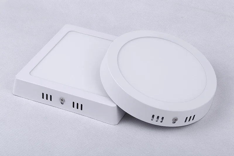 Lámpara de techo Led 110-265V Panel ultrafino luz Led para sala de estar dormitorio iluminación interior 20W 30W luces de techo redondas cuadradas