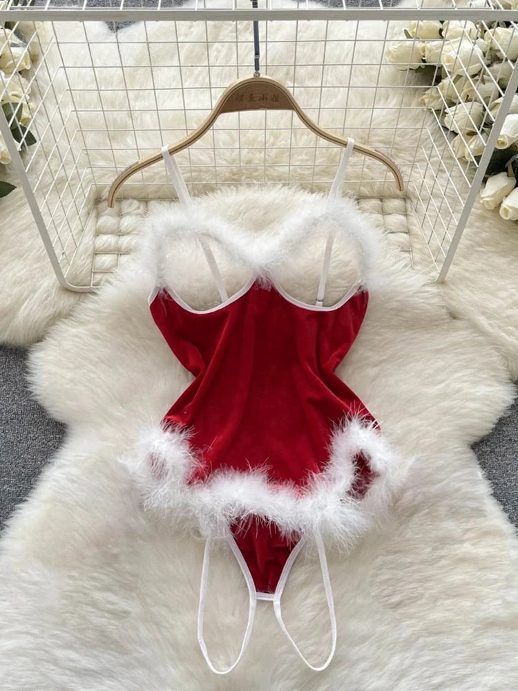 Ropa de dormir para fiesta de San Valentín, Catsuits combinados, peleles de tiras de malla eróticos íntimos ajustados, monos de mujer, lencería, conjuntos sexys