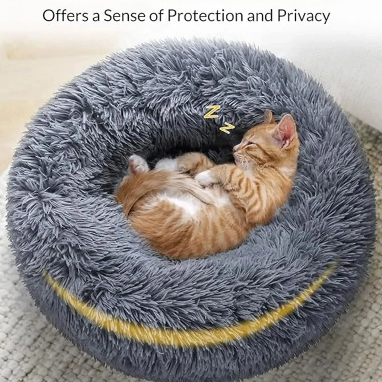 Cama redonda para mascotas de 40-90cm y 6 tamaños, cama para perros grandes, cama para gatos súper suave, casa para perros de peluche para perros medianos, casa para dormir cálido en invierno