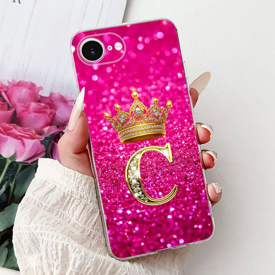 Funda de teléfono con letras a la moda para iPhone 16e SE (2025), funda trasera de silicona suave TPU para iPhone SE 2025, fundas para iPhone16e, parachoques