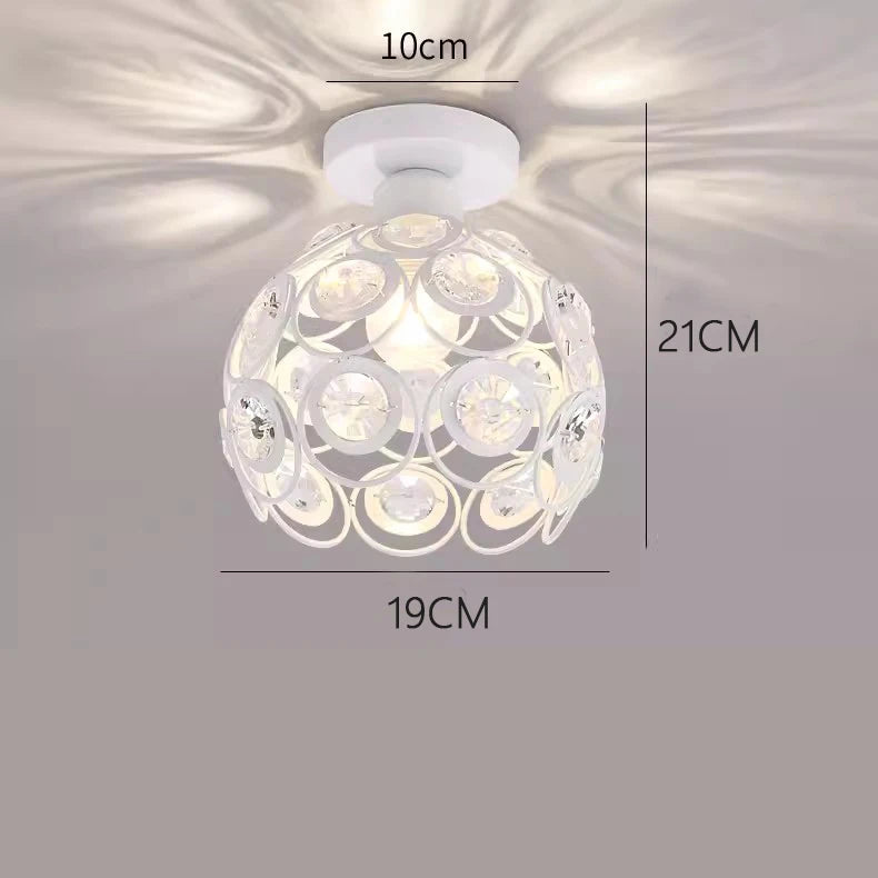 Lámpara Led de cristal para pasillo, balcón, luz de techo, estilo nórdico, personalidad, candelabro pequeño creativo, lámparas de entrada