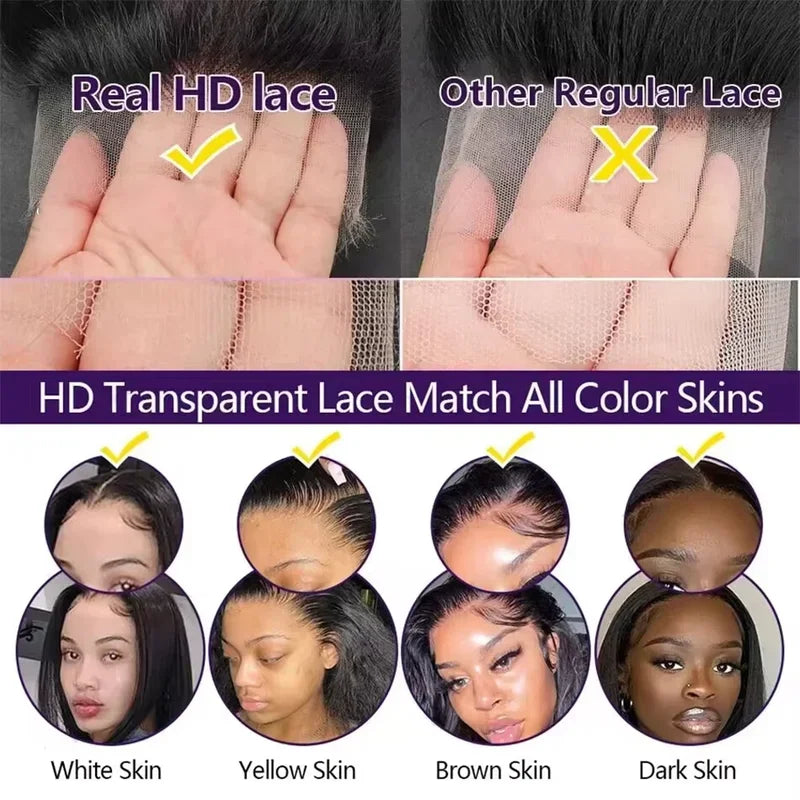 40 42 pulgadas HD suelta onda profunda 13x6 pelucas de cabello humano con encaje Frontal brasileño rizado agua ondulado 13x4 pelucas frontales de encaje para mujeres 250%