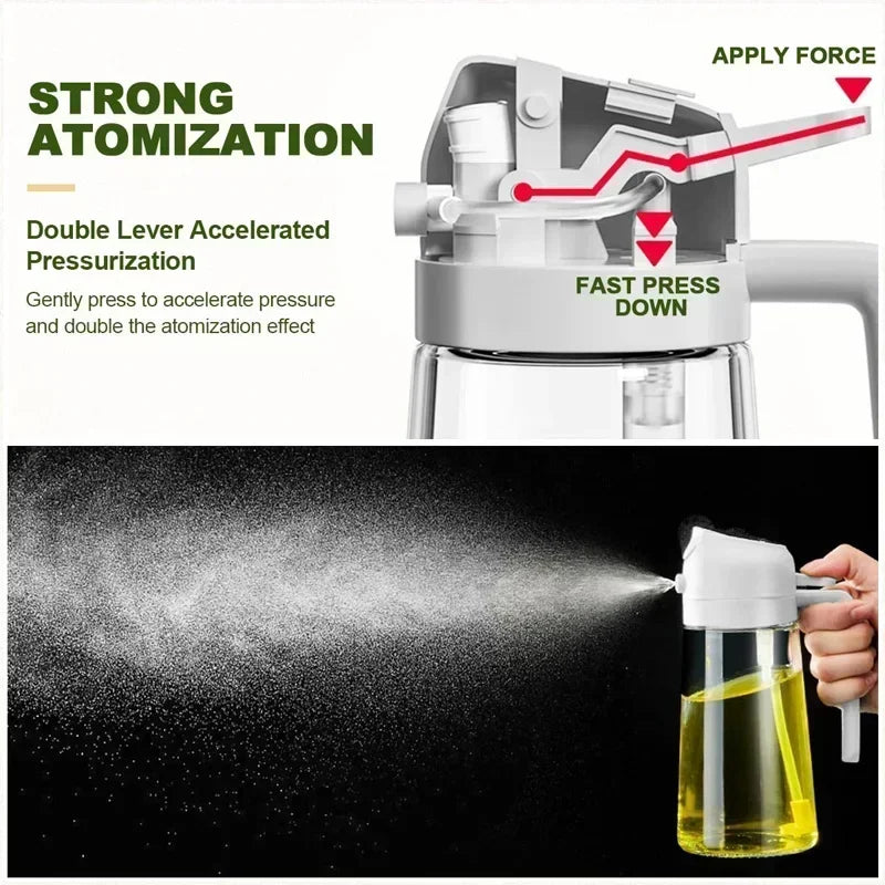 Botella pulverizadora de aceite, pulverizador de aceite de oliva, dispensador de cocina de plástico, Camping, hornear, vinagre, pulverizador de soja, accesorios de cocina