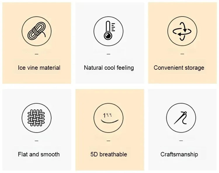 Colchoneta refrescante de seda helada para verano, de bambú natural plegable de doble cara, para camas de 1.5/1.8m, ideal para dormir sin ropa en el hogar o dormitorio.