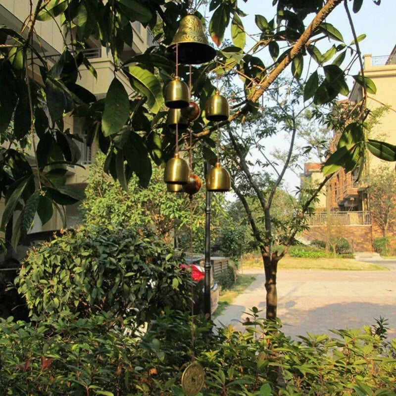 Adornos de carillón de viento, tapices de puertas, regalos, colgantes para balcón al aire libre, campanas de viento de cobre y Metal, campanas, colgantes de cascabeles para coche