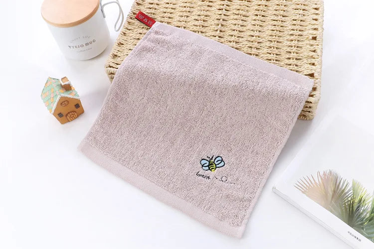 Toalla de baño de algodón para niños y recién nacidos, paño de mano de oso de dibujos animados, suave, pañuelo de baño