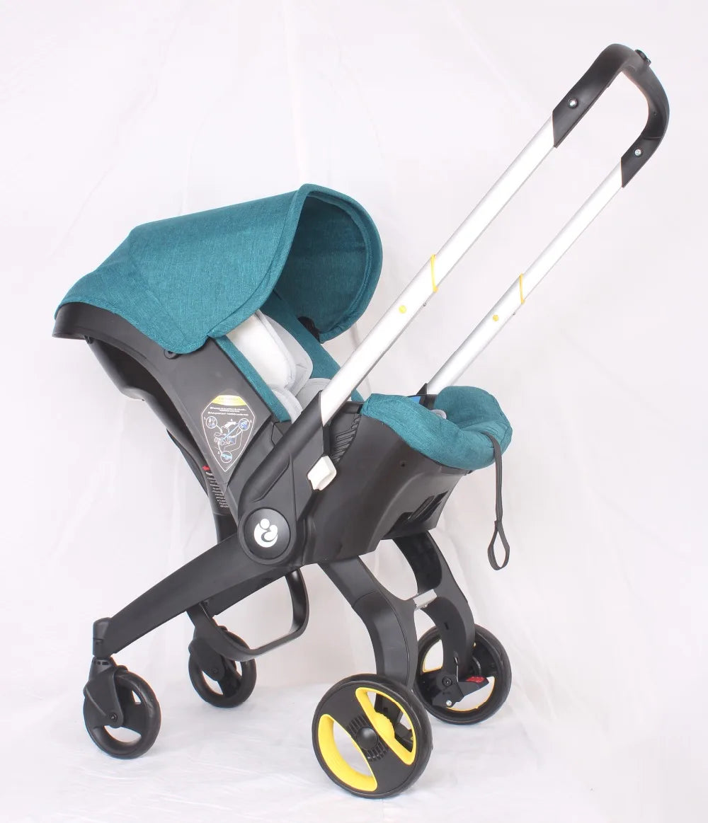 Cochecito de bebé 4 en 1 con asiento de coche, cochecito de bebé plegable con paisaje alto, cochecitos para recién nacidos, carrito 3 en 1