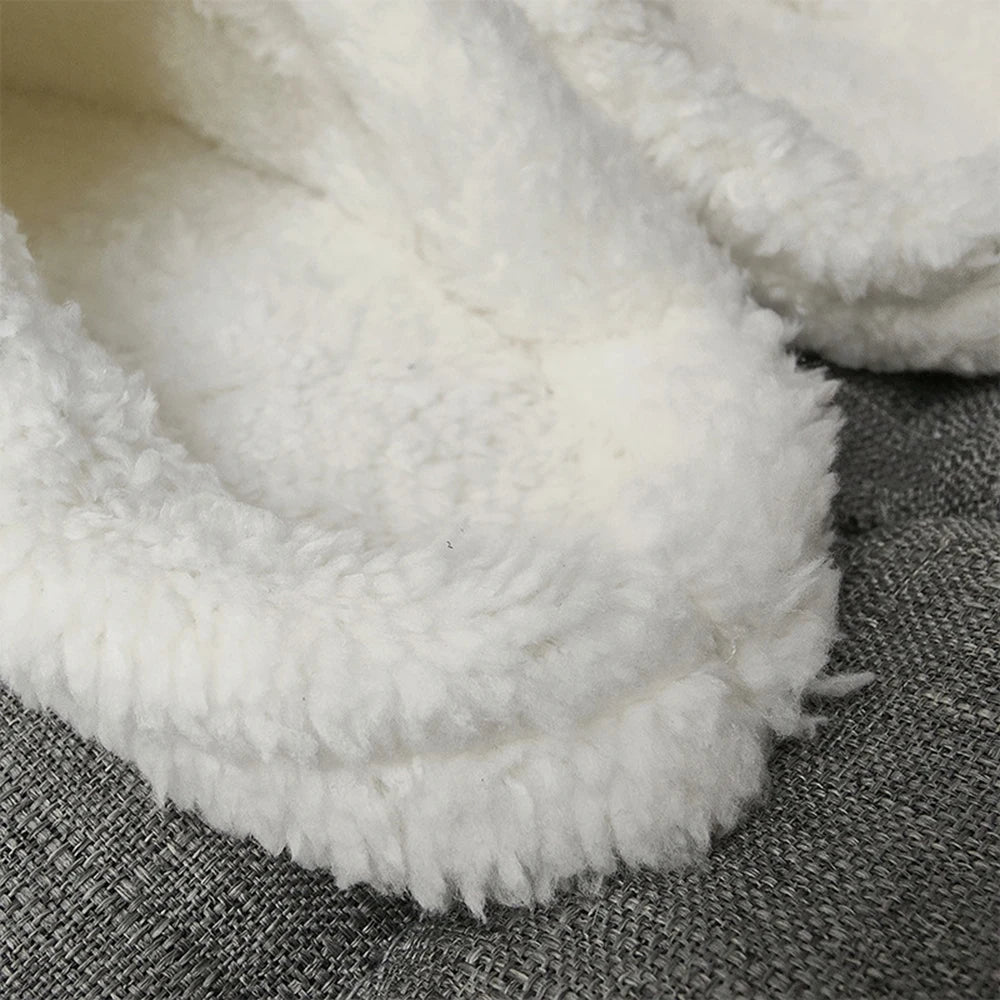 1 par de plantillas para zapatos con forro de piel cálida para invierno, plantilla de felpa Crocs para mujeres y hombres, cubiertas de zapatos, accesorios de forro de felpa extraíbles
