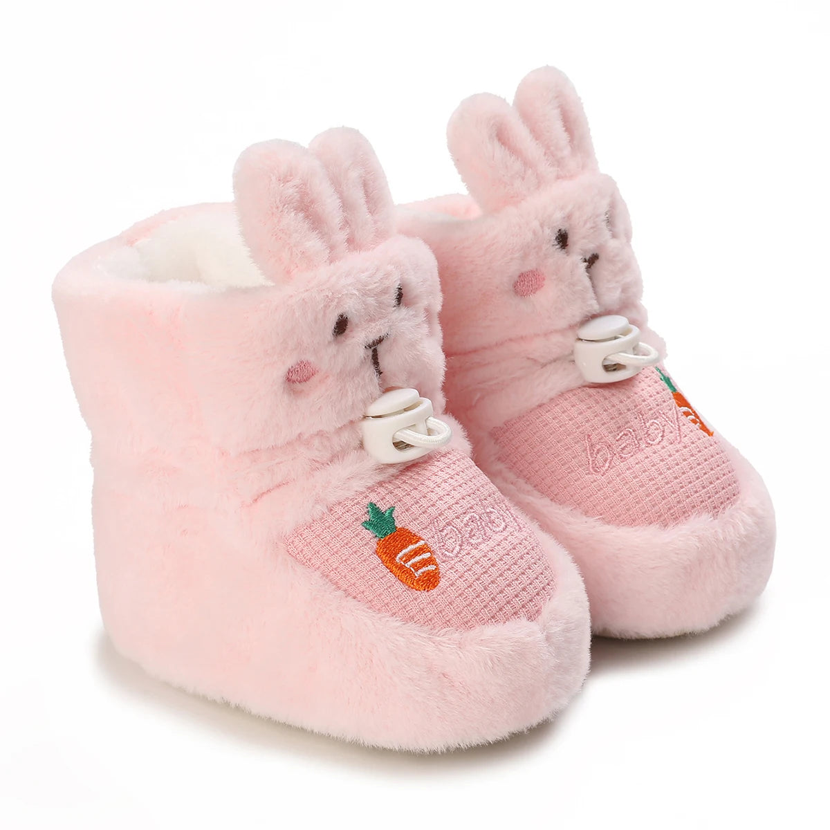Botas de invierno para bebé, suela suave de dibujos animados, zapatos cálidos antideslizantes para niños pequeños, bonitos botines para caminar para niños y niñas