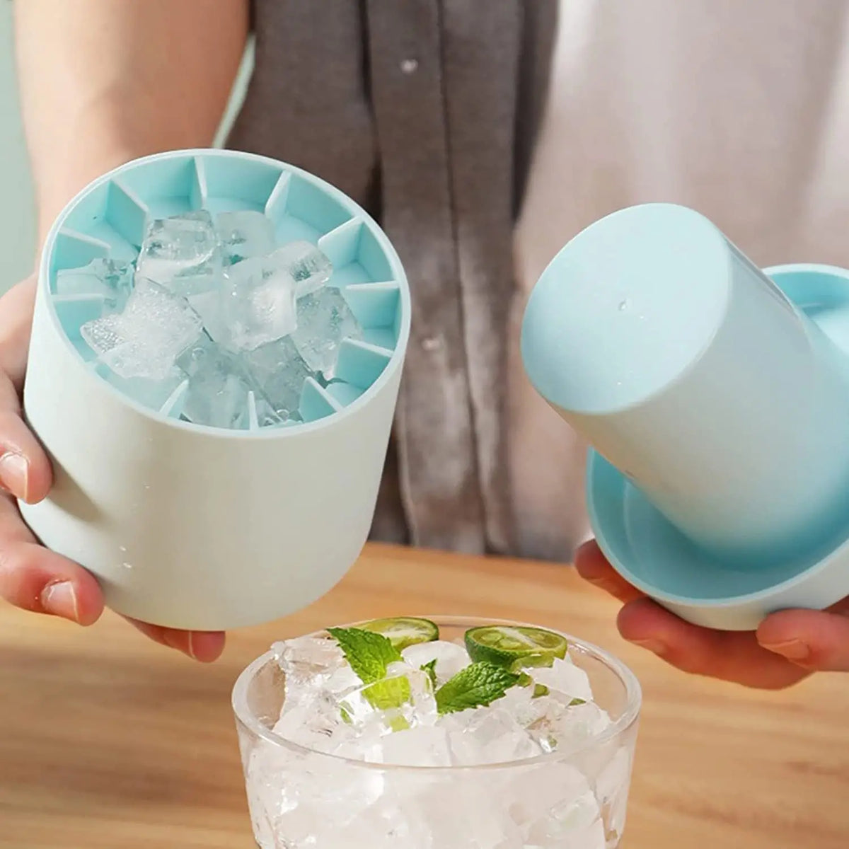Molde de silicona para cubitos de hielo, cubo de hielo redondo, refrigerador casero DIY de verano, máquina de hielo congelada, molde creativo para cubitos de hielo, herramientas de bar
