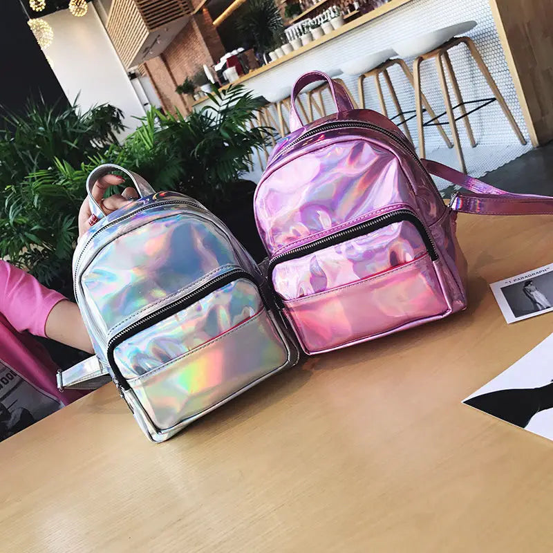 Mochilas para adolescentes rugzak Laser PVC mochila femenina mochila escolar para niñas un bolso Satchel
