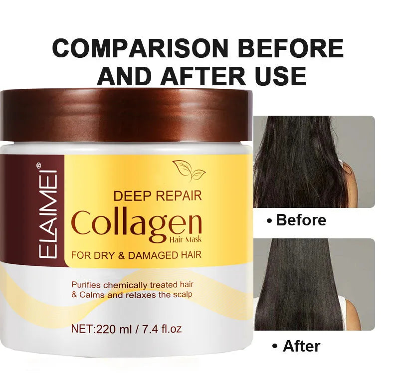 Mascarilla para el cabello de 50ml, aceite potente y 220ml, previene la sequedad, repara el daño, Frizz, enredos, 5 segundos, cuidado suave y suave