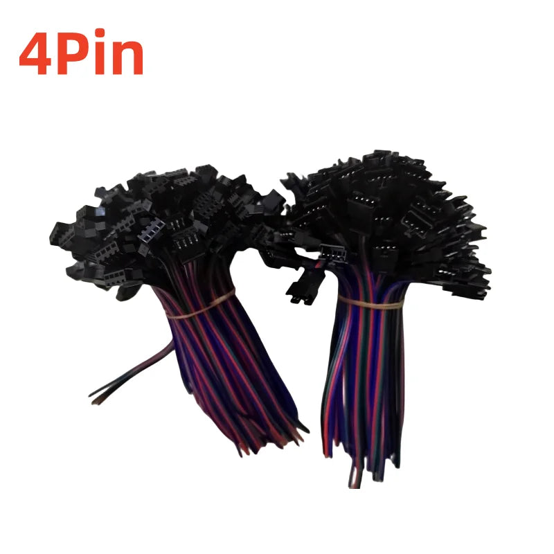 100 pares 2 pines/3 pines 4 pines 5 pines 6 pines JST conector Led macho a hembra cable de 15cm para 2811 5050 RGB RGBW RGBCCT controlador de lámpara de tira Led