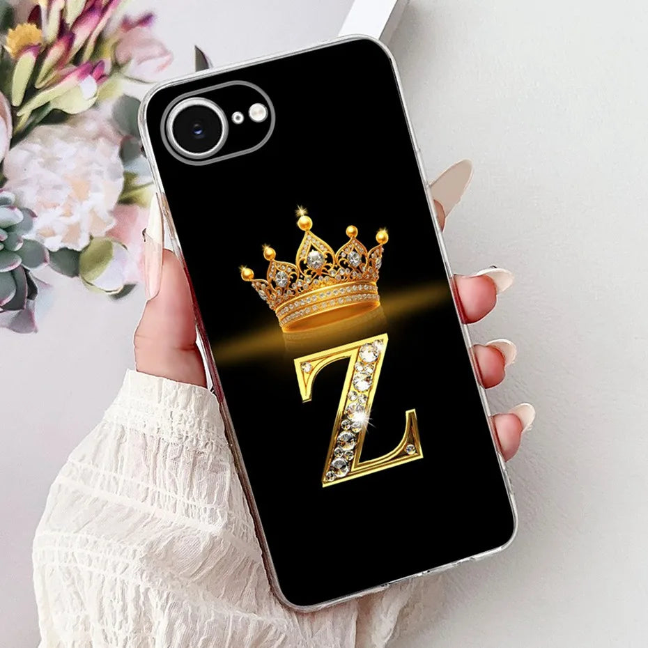 Funda de teléfono con letras a la moda para iPhone 16e SE (2025), funda trasera de silicona suave TPU para iPhone SE 2025, fundas para iPhone16e, parachoques