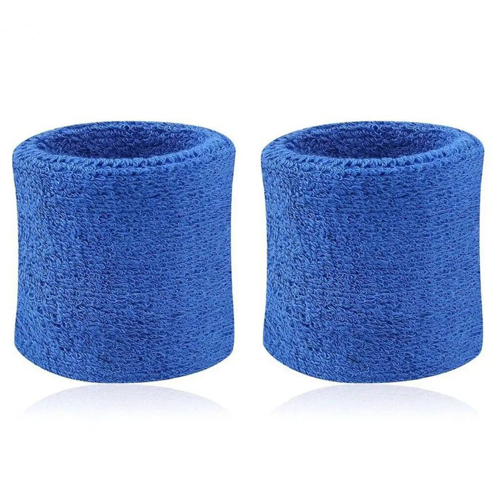 Muñequera de algodón de 2 uds., bandas para el sudor para tenis, bandas para el sudor de secado rápido para Fitness, muñequera de seguridad, soporte para muñeca, banda envolvente