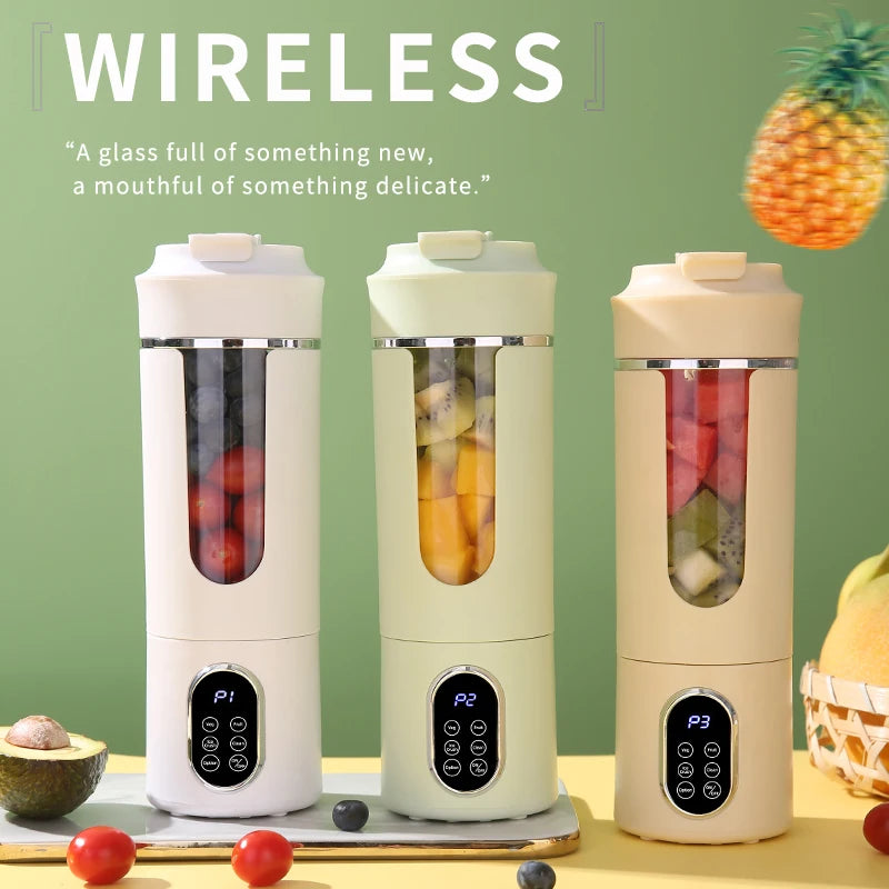Exprimidor Portátil, Licuadora Multifuncional, Exprimidor con Carga USB, Adecuado para Hacer Smoothies, Batidos y Jugos de Frutas