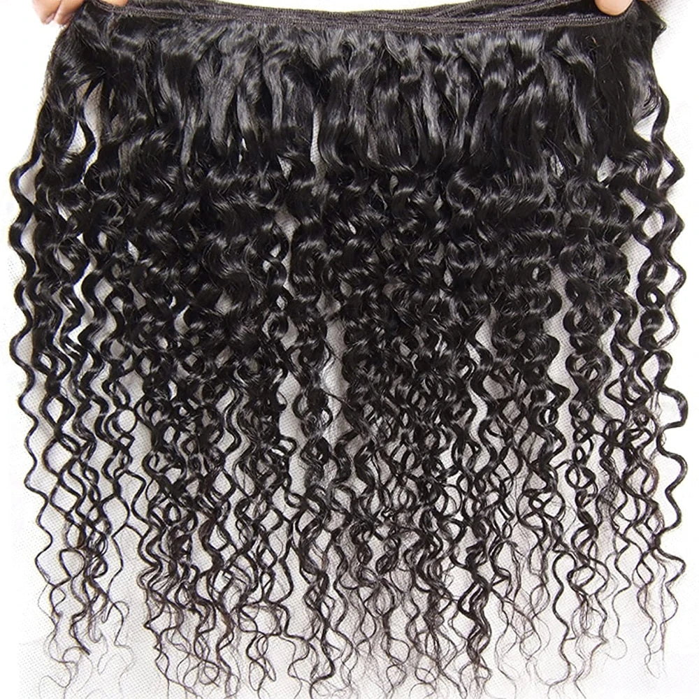 Mechones de pelo rizado UNice, Color Natural sin procesar, grado 10A, 100% cabello humano, oferta de 1/3/4 Uds.