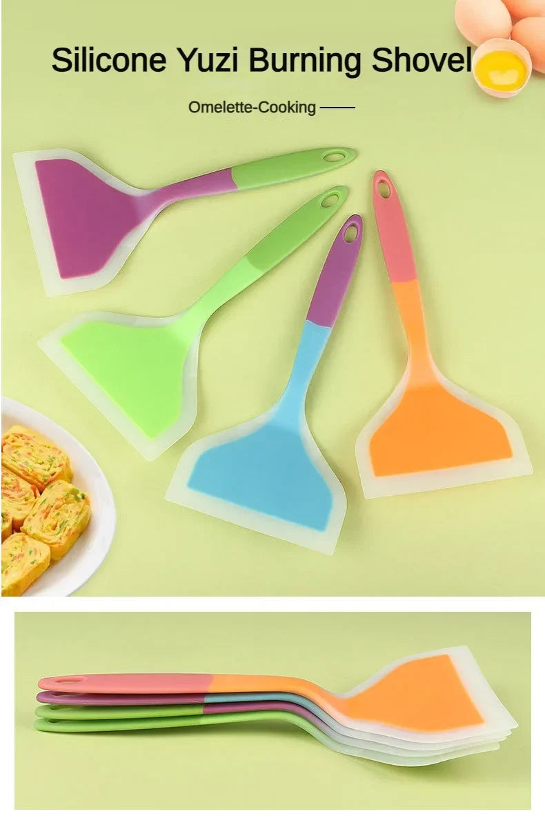 Espátula tamago Yaki, sartén antiadherente, espátula especial, espátula gruesa para ovo Yaki, espátula de silicona, 1 unidad