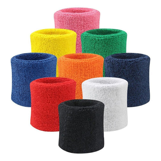 Muñequera de algodón de 2 uds., bandas para el sudor para tenis, bandas para el sudor de secado rápido para Fitness, muñequera de seguridad, soporte para muñeca, banda envolvente