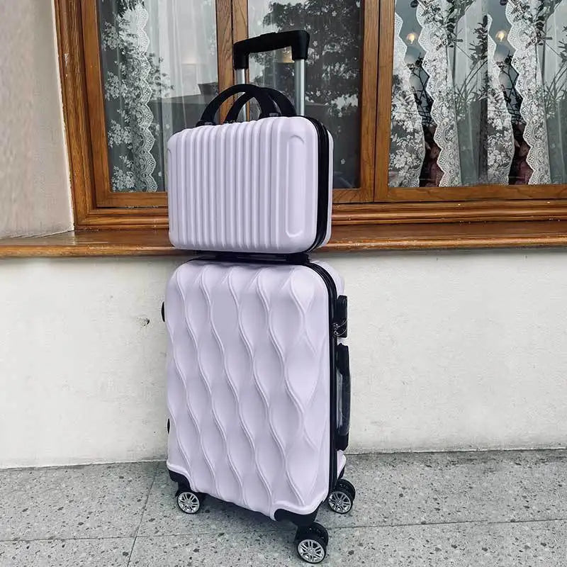 Juego de Maletas de Viaje de Cuatro Piezas con Ruedas Universales ABS, Juego de Maletas de Mano para Viajes y Viajes de Negocios en Tamaños de 14, 20, 24 y 28 Pulgadas