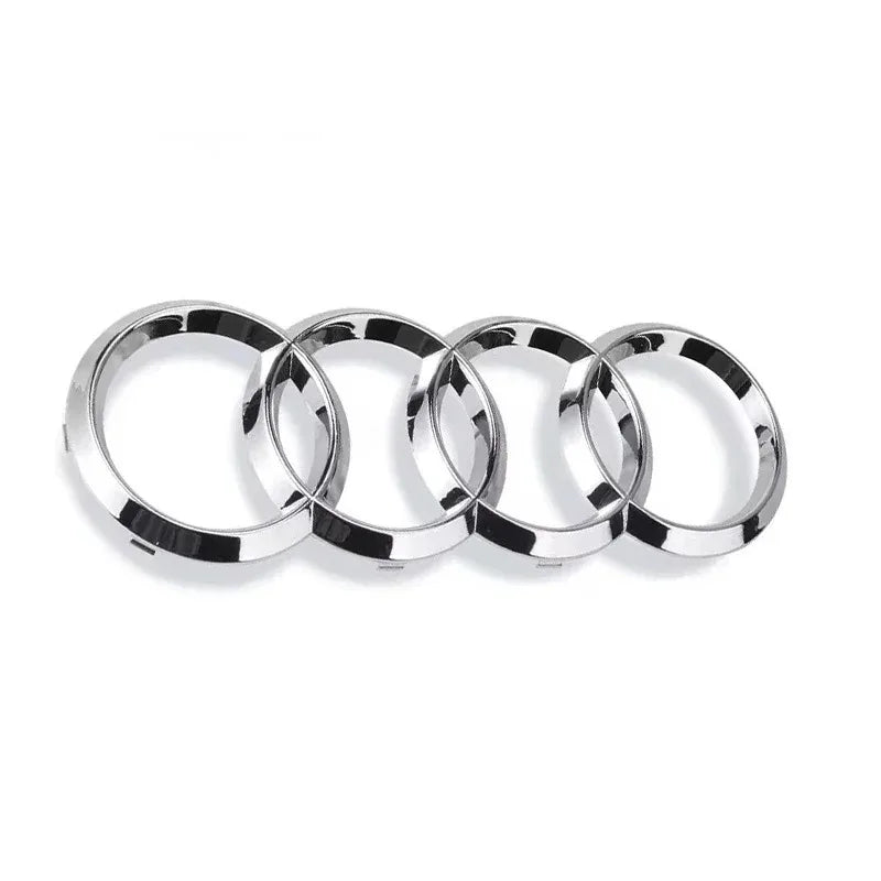 Emblema de 4 anillos con logotipo ABS para capó delantero y maletero trasero de coche para Audi A3 A4 A5 A6 A7 A1 Q2 Q3 Q5 Q7 Q8 TT Sline Quattro