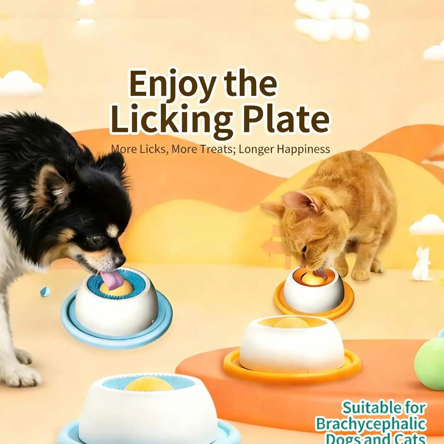 Cuencos Líquidos Lentos para Perros, Antideslizantes, con Forma de Bola, para Sopa de Hueso, Cuenco para Lamer para un Comer Saludable, Antideslizante y Anti-Asfixia