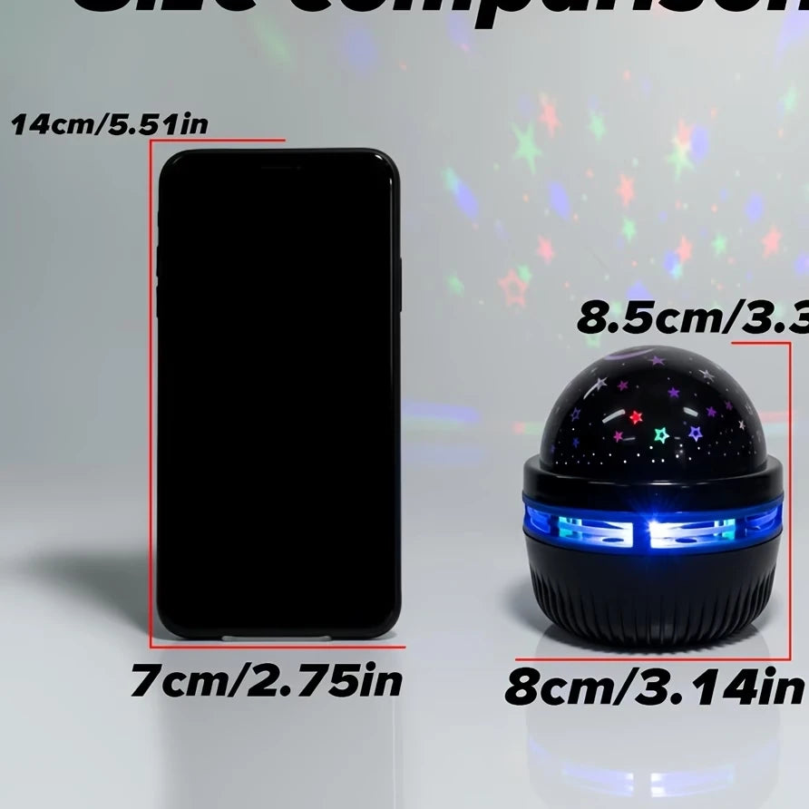 Luci LED notturne a cielo stellato, lampada proiettore USB, sfera magica, luna, stella, luci di Natale, decorazioni per l'ambiente della stanza di casa