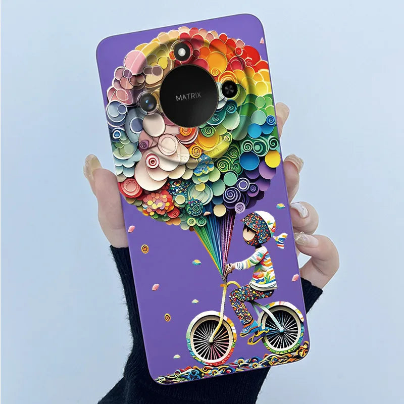 Para Honor X9C Funda de teléfono inteligente X9cSmart Funda de silicona suave dulce moda pintada dibujos animados niños niñas encantadora Funda trasera estampada