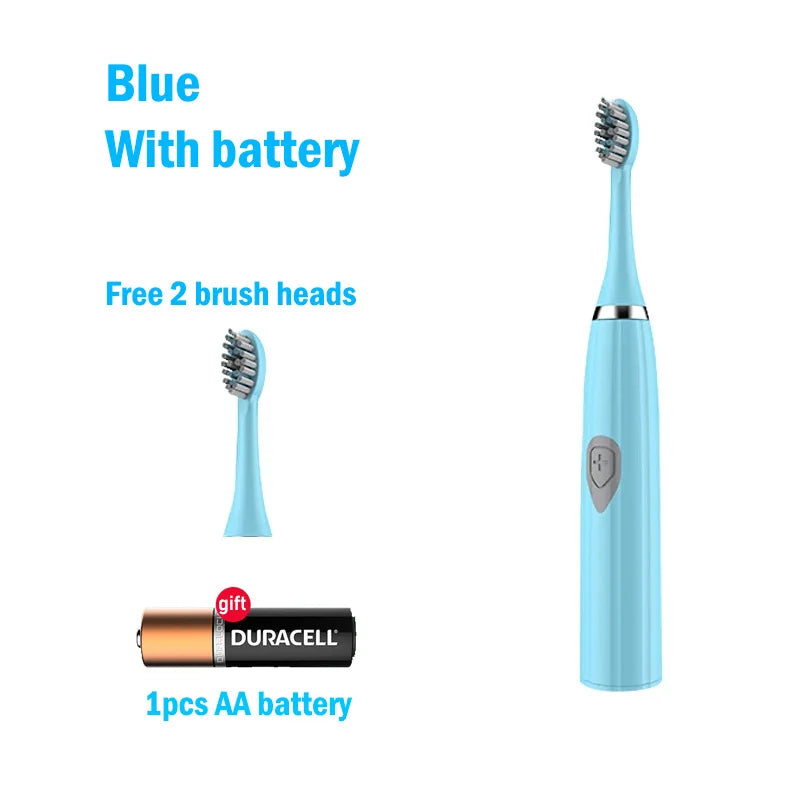 Cepillo de dientes eléctrico para adultos, cerdas suaves DuPont, batería portátil, IPX7, resistente al agua, inteligente, eficaz, cuidado bucal
