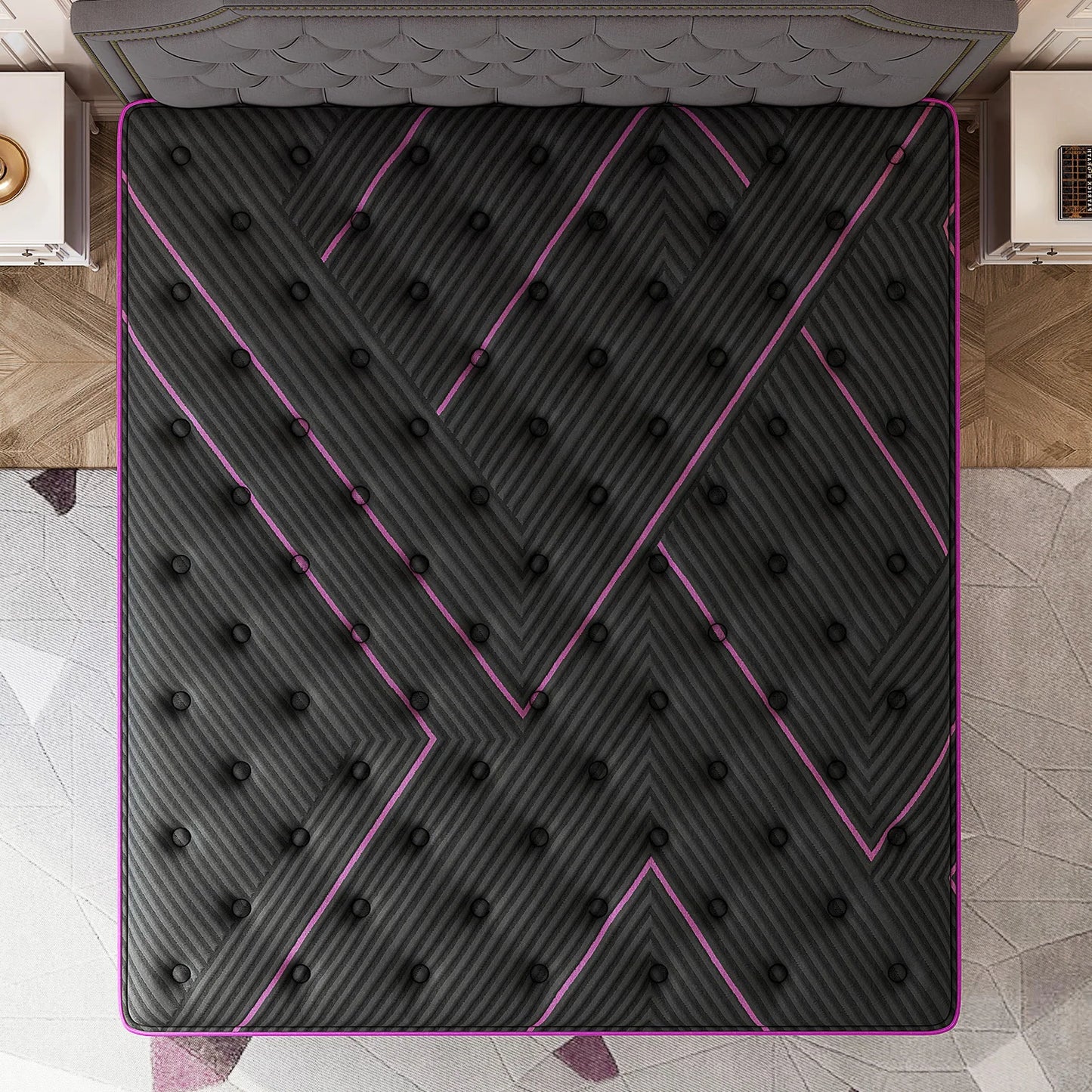 Medium Firm Hybrid Mattress in a Box 12/14 Inch Gel Memory Foam Pocket Spring Fiberglass-Free Cooling Motion Isolation