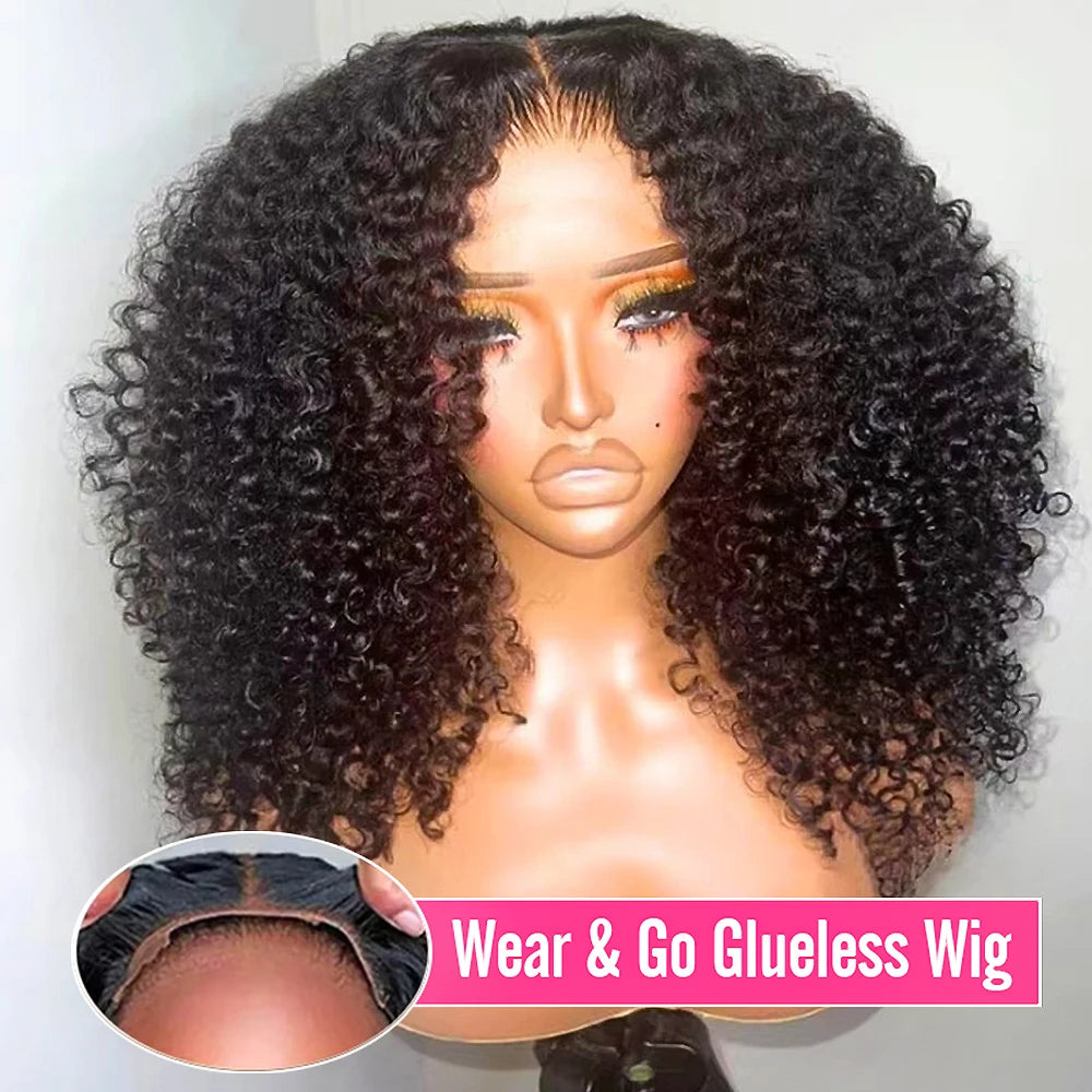 250% Pelucas rizadas de cabello humano Afro rizado 13x6 HD peluca Frontal de encaje Wear Go Glueless 5x5 pelucas de cabello humano con frente de encaje en venta