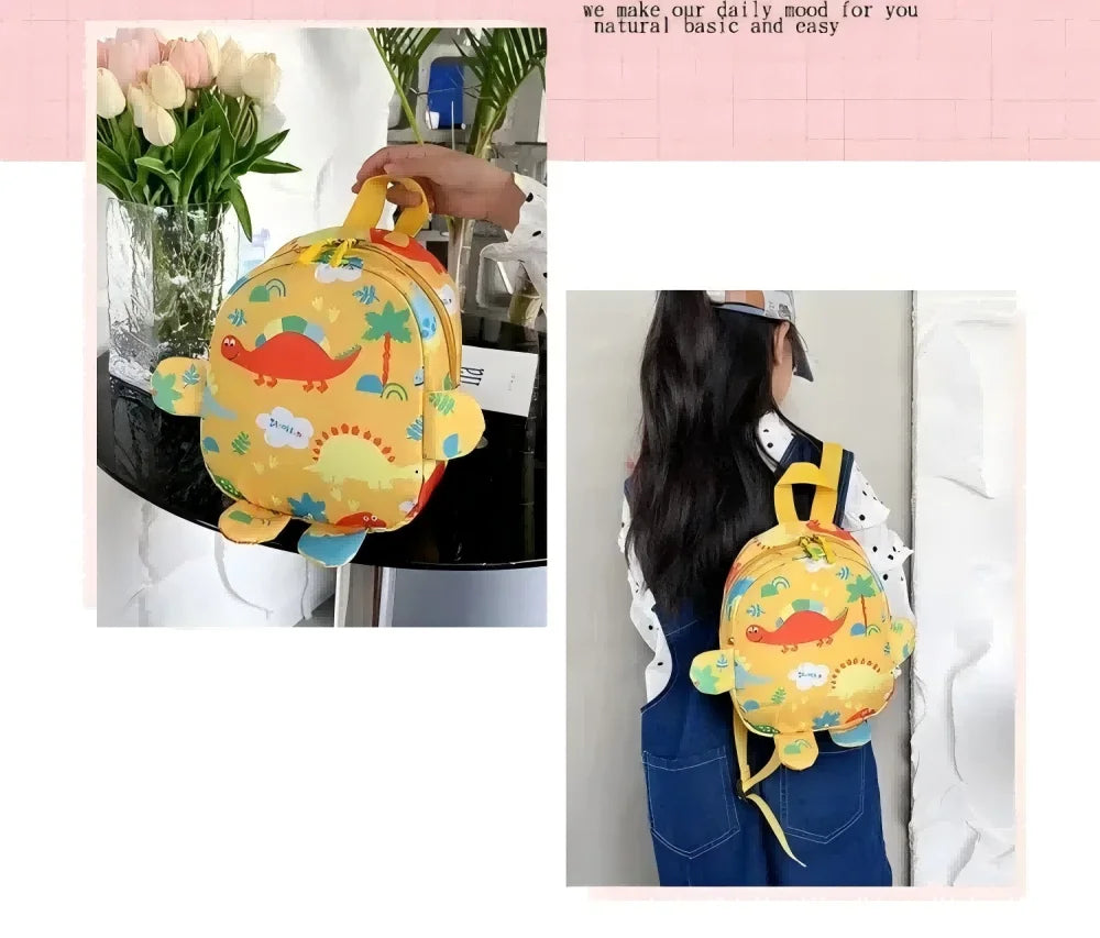 Mochilas bonitas de dinosaurio de dibujos animados para bebé, mochila escolar para guardería, mochilas escolares para niños y niñas, mochila ajustable con animales para chico