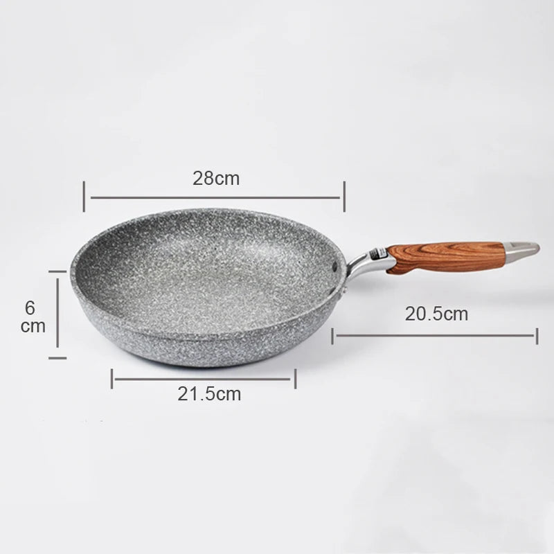 Sartén antiadherente para el hogar, Wok, Cocina de Inducción para panqueques, estufa de gas, cacerola especial, sartén antiadherente duradera